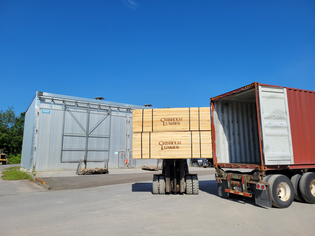 Export Hardwood Lumber Container Loading